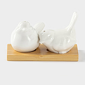 Набор фарфоровый для специй BellaTenero «Воробушки», 2 предмета, белый 9213636 Набор фарфоровый для специй BellaTenero «Воробушки», 2 предмета, белый 9213636