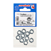 Гайка шестигранная DIN 934 М8, 10шт, цинк Гайка шестигранная DIN 934 М8, 10шт, цинк