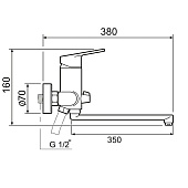 Смеситель для ванны картридж 35мм SL132-006E РМС Смеситель для ванны картридж 35мм SL132-006E РМС
