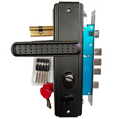  Замок для китайских дверей ЗВ-3522/24 c ручками HP-107 (BLM) с Ц/М- 75 "SAZAR" 