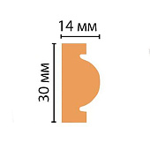 COL157-1084 Молдинг, цвет рыжий с золотом (30х14х2400)/40 COL157-1084 Молдинг, цвет рыжий с золотом (30х14х2400)/40