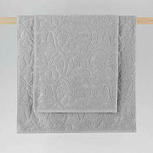  Полотенце махровое 50х90 см, жаккард, серое, П-95 