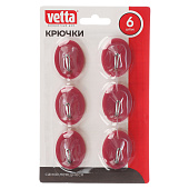 ВЕСЕЛЫЙ РОДЖЕР Крючки самоклеящиеся на блистере, 6 шт, 5 цветов, WF-104 440-108