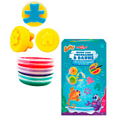 Набор для рисования в ванной Baffy (мыльная краска 3шт CEV, двухсторонние штампы 3шт) Набор для рисования в ванной Baffy (мыльная краска 3шт CEV, двухсторонние штампы 3шт)