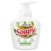 Жидкое мыло-пенка Soapy Грейпфрут и зелёный чай пенный дозатор 400 мл. Clean&Green CG8236