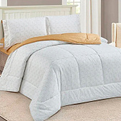  Комплект постельного белья с одеялом 2 спальный  Cleo Notte Bianca сатин 22/004-NBO 