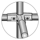 Соединитель 4-х труб хром "Element" Соединитель 4-х труб хром "Element"