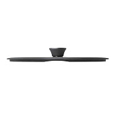  Крышка стеклянная с ободом Home Queen RED HOT, черная, D 24см 77154 