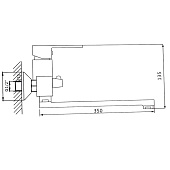  Смеситель для ванны с длинным изливом силумин R1023F Rainsberg 