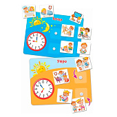 Игра настольная Мой распорядок дня, Умные игры, на липучках, 04311 Игра настольная Мой распорядок дня, Умные игры, на липучках, 04311
