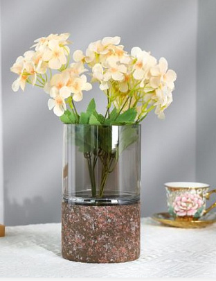  Ваза настольная h=20см, стекло 7002 