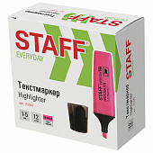  Текстовыделитель STAFF EVERYDAY HL-638, РОЗОВЫЙ, линия 1-5 мм, 151641 