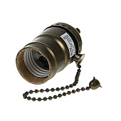  Патрон декоративный  60Вт Е27 бронза шнуровой выключатель /Uniel 