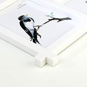 Фоторамка 10х15 пластик на 2 фото Прямые линии белая 325х225х2 5074889 Фоторамка 10х15 пластик на 2 фото Прямые линии белая 325х225х2 5074889