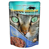  Влажный корм для кошек Ночной охотник соус Лосось, судак, тунец 100г 