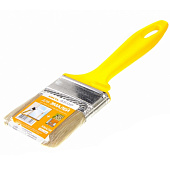 Кисть плоская Эмали 35х10мм, натуральная щетина, желтая пластиковая ручка, АКОР Кисть плоская Эмали 35х10мм, натуральная щетина, желтая пластиковая ручка, АКОР