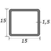  Труба профильная  15х15х1,5 
