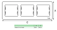  Рамка для розеток и выключателей, 3 поста, цвет белый, SE Glossa 