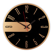  4041-004 (5) Часы настенные прозрачные d-39 см, открытая стрелка "Стиль черный" 