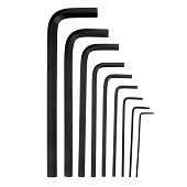 Набор ключей имбусовых HEX Matrix, 2,0–12 мм, CrV, 9 шт, оксидированные, удлиненные Набор ключей имбусовых HEX Matrix, 2,0–12 мм, CrV, 9 шт, оксидированные, удлиненные