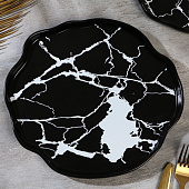 Тарелка Дорого внимание Черный мрамор 27 см 7937343 Тарелка Дорого внимание Черный мрамор 27 см 7937343