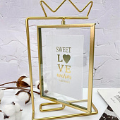  Фоторамка «Crown», gold, металл (10х15 см) 