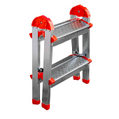 Стремянка стальная двусторонняя 2 ступени, высота платформы 39см, макс. нагр. 120кг. Стремянка стальная двусторонняя 2 ступени, высота платформы 39см, макс. нагр. 120кг.