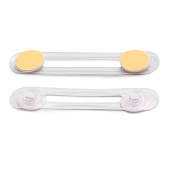  Блокираторы для дверей и ящиков 17см, 2шт, силиконовый, прозрачный/белый 