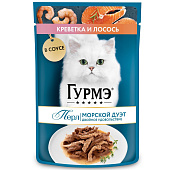 Влажный корм Гурмэ Перл для кошек Креветка Лосось75г