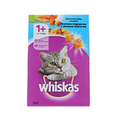  Сухой корм Whiskas лосось, подушечки с паштетом, 350г 