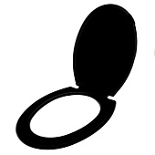 Сиденье для унитаза Стандарт Н чёрное Сиденье для унитаза Стандарт Н чёрное