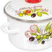 Кастрюля СтальЭмаль Оливки и черри 3,0 л 3MD181M Кастрюля СтальЭмаль Оливки и черри 3,0 л 3MD181M