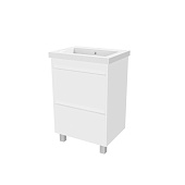 Тумба Stella 60 напольная с двумя ящиками белый глянец (краска) с раковиной Como 60 Encanto Тумба Stella 60 напольная с двумя ящиками белый глянец (краска) с раковиной Como 60 Encanto