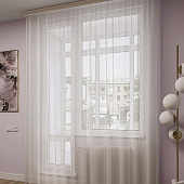 Тюль Лен 500х260 утяжелитель белый/золото /Легранд Тюль Лен 500х260 утяжелитель белый/золото /Легранд