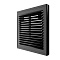  Решетка вентиляционная черная 210х210 сетка 2121Р Black 