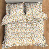  Комплект постельного белья Amore Mio  BZ QR Oranges, полутороспальный, макосатин, наволочки 70х70 см 