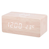 Часы электронные HOMESTAR HS-0123 с беспроводной зарядкой