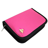 Пенал deVENTE 1 секция, 2 откидные планки, искусственная кожа, ярко-розовый металлик, 7015233 Пенал deVENTE 1 секция, 2 откидные планки, искусственная кожа, ярко-розовый металлик, 7015233