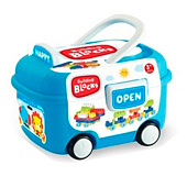  Конструктор 100 деталей, 23х18,5х14 см, в коробке-тележке, 2924168 