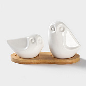 Набор фарфоровый для специй BellaTenero «Совы», белый 3408575 Набор фарфоровый для специй BellaTenero «Совы», белый 3408575