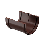 Соединитель желобов Docke PREMIUM, Шоколад Ral:8019 Соединитель желобов Docke PREMIUM, Шоколад Ral:8019