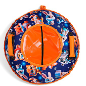 Тюбинг – ватрушка «Пушистики», диаметр чехла 70 см, синяя, оранжевая, Winter Star Тюбинг – ватрушка «Пушистики», диаметр чехла 70 см, синяя, оранжевая, Winter Star