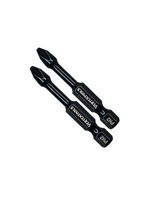 Биты PH2 90мм, хвостовик Е1/4", 2шт, Vertextools Биты PH2 90мм, хвостовик Е1/4", 2шт, Vertextools