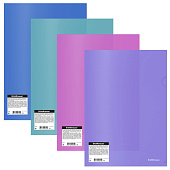Папка-уголок А4 ErichKrause Glossy Vivid, полупрозрачная, 160 мкм, ассорти, 55133 Папка-уголок А4 ErichKrause Glossy Vivid, полупрозрачная, 160 мкм, ассорти, 55133