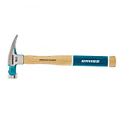 Молоток-гвоздодер 560г, обрезиненная рукоятка, угол 75, магнит AMERICAN HICKORY GROSS Молоток-гвоздодер 560г, обрезиненная рукоятка, угол 75, магнит AMERICAN HICKORY GROSS