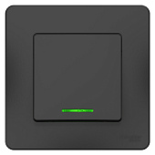 Выключатель 1-кл. СП BLANCA с подсветкой антрацит SchE BLNVS010116 Выключатель 1-кл. СП BLANCA с подсветкой антрацит SchE BLNVS010116