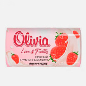  Туалетное мыло Olivia Love Nature & Fruttis Нежный клубничный джем 140г 