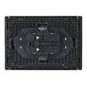 Розетка двойная встраиваемая с заземлением, цвет сталь, IEK FORTE&PIANO Розетка двойная встраиваемая с заземлением, цвет сталь, IEK FORTE&PIANO