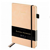 Блокнот А5 138x213мм BRAUBERG Velvet, резинка, держатель, 80л, клетка, розовый, 116242