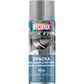 Краска аэрозольная для защиты металла цинк-алюминиевая DECORIX, 520 мл